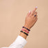 Agate Fuchsia | Argent | Bracelet Galet Pierres Précieuses